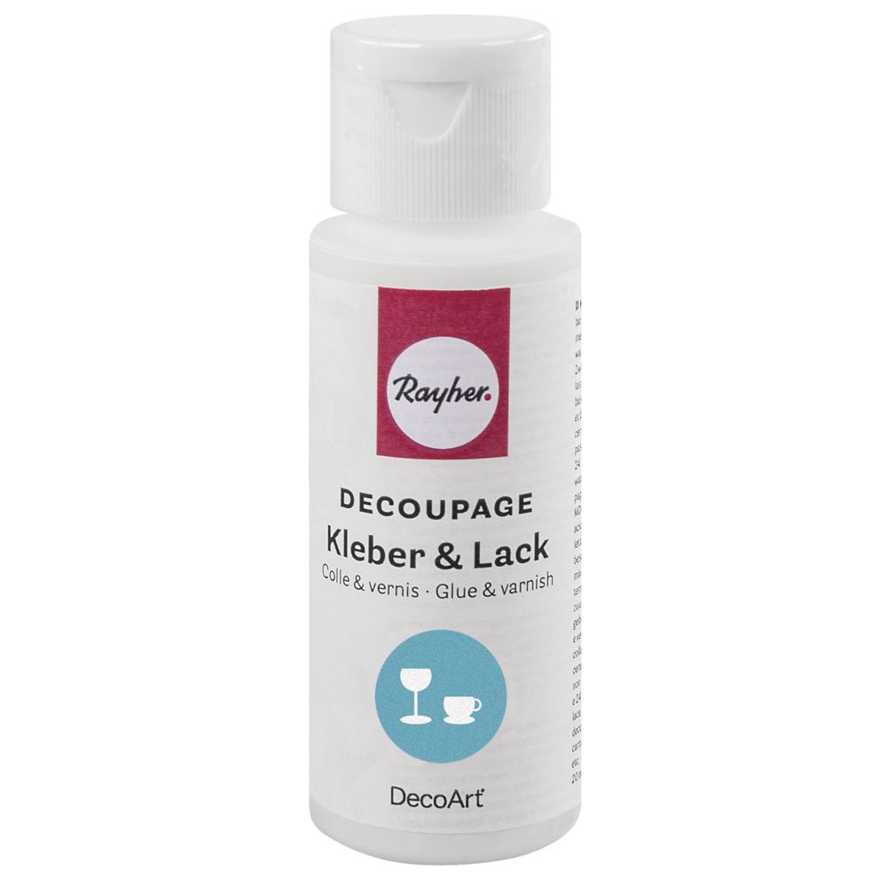 Decoupage Glas-Kleber & Lack