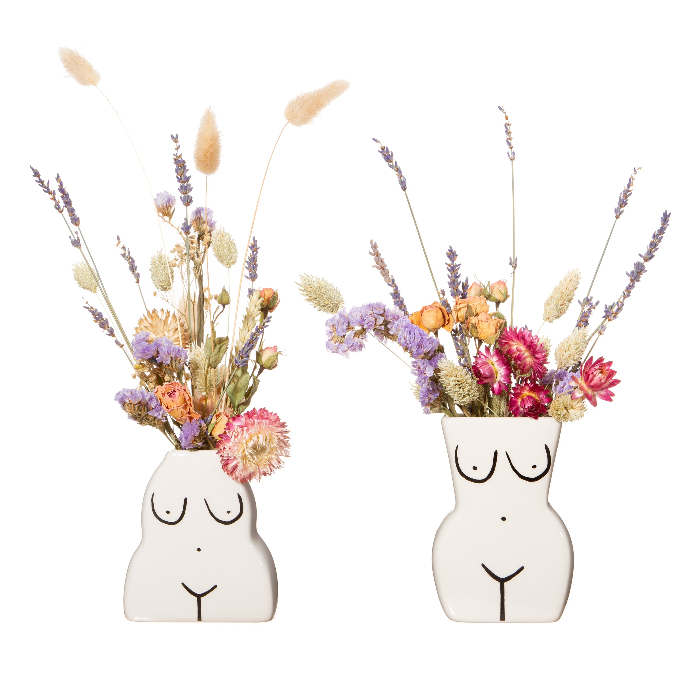Frauenkörper Vase 2-er Set
