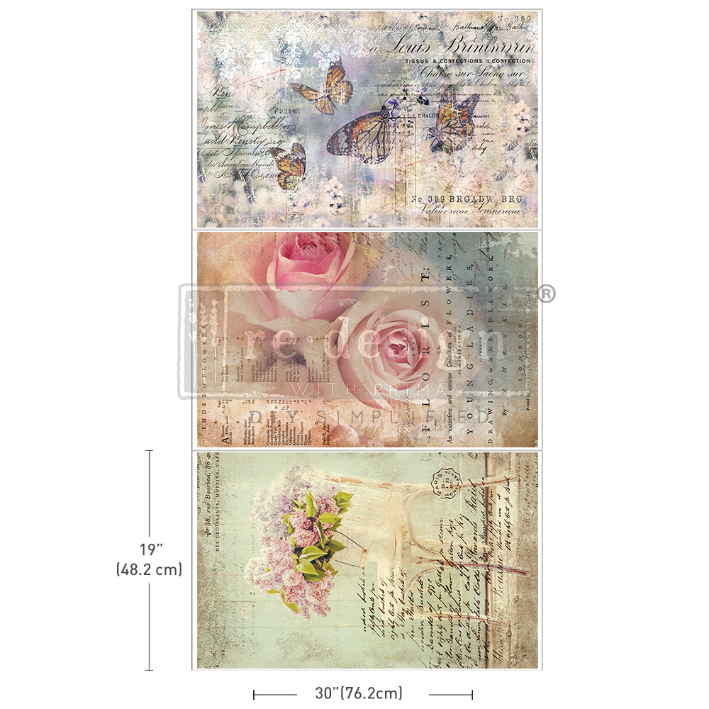 3er Set Découpage Paper "Dreamy Delights"