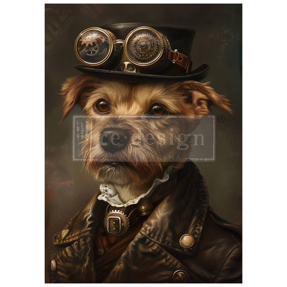 "Gearhound" - A1 Decoupage Fiber Paper
