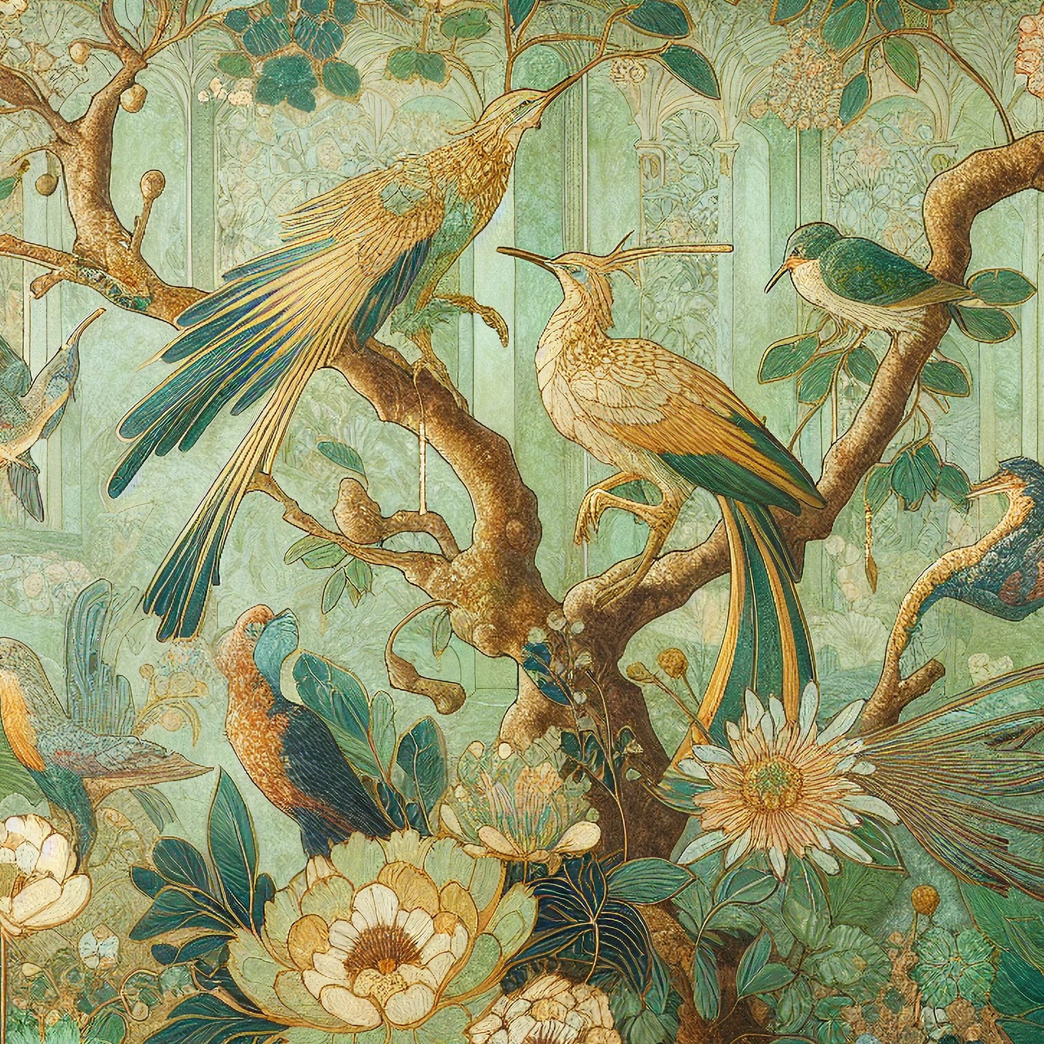 Green Tapestry - Decoupage Papier