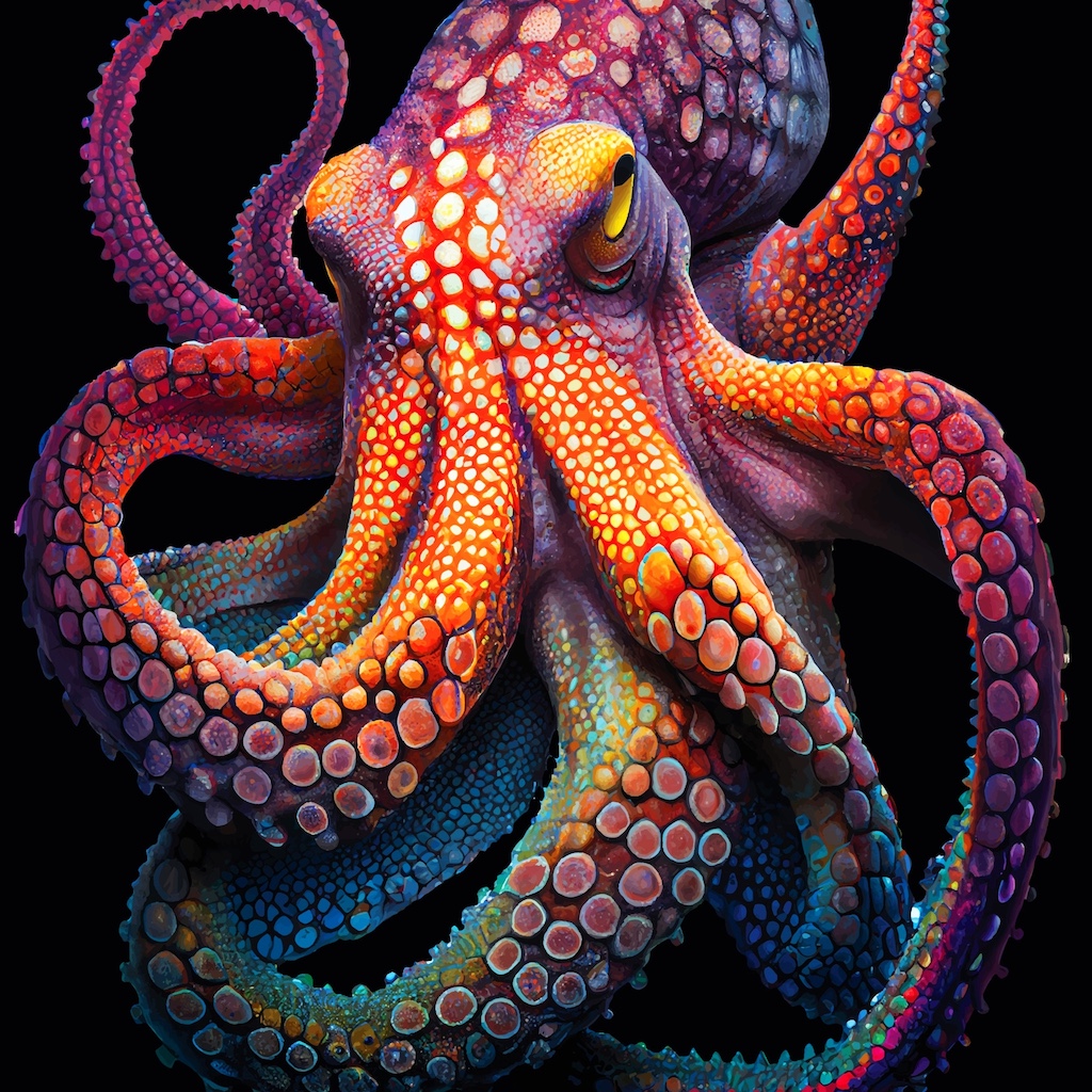 Octopus - Decoupage Papier