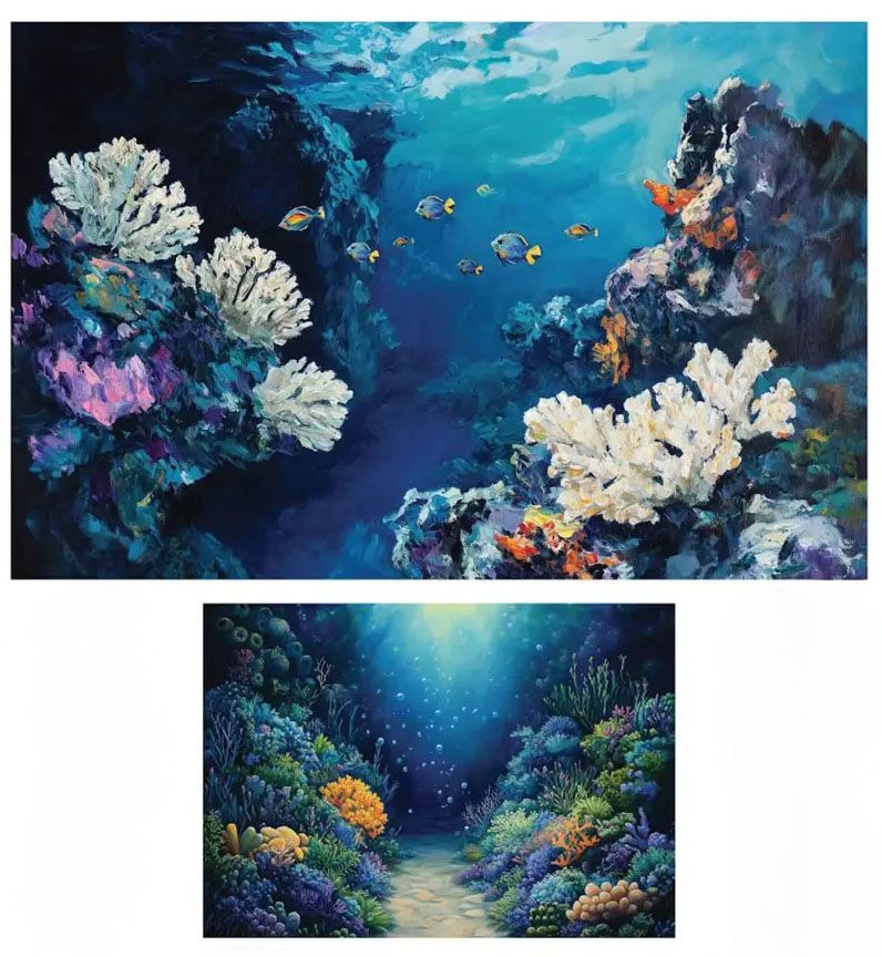 "The Living Reef" -  Decoupage Papier 2er Set