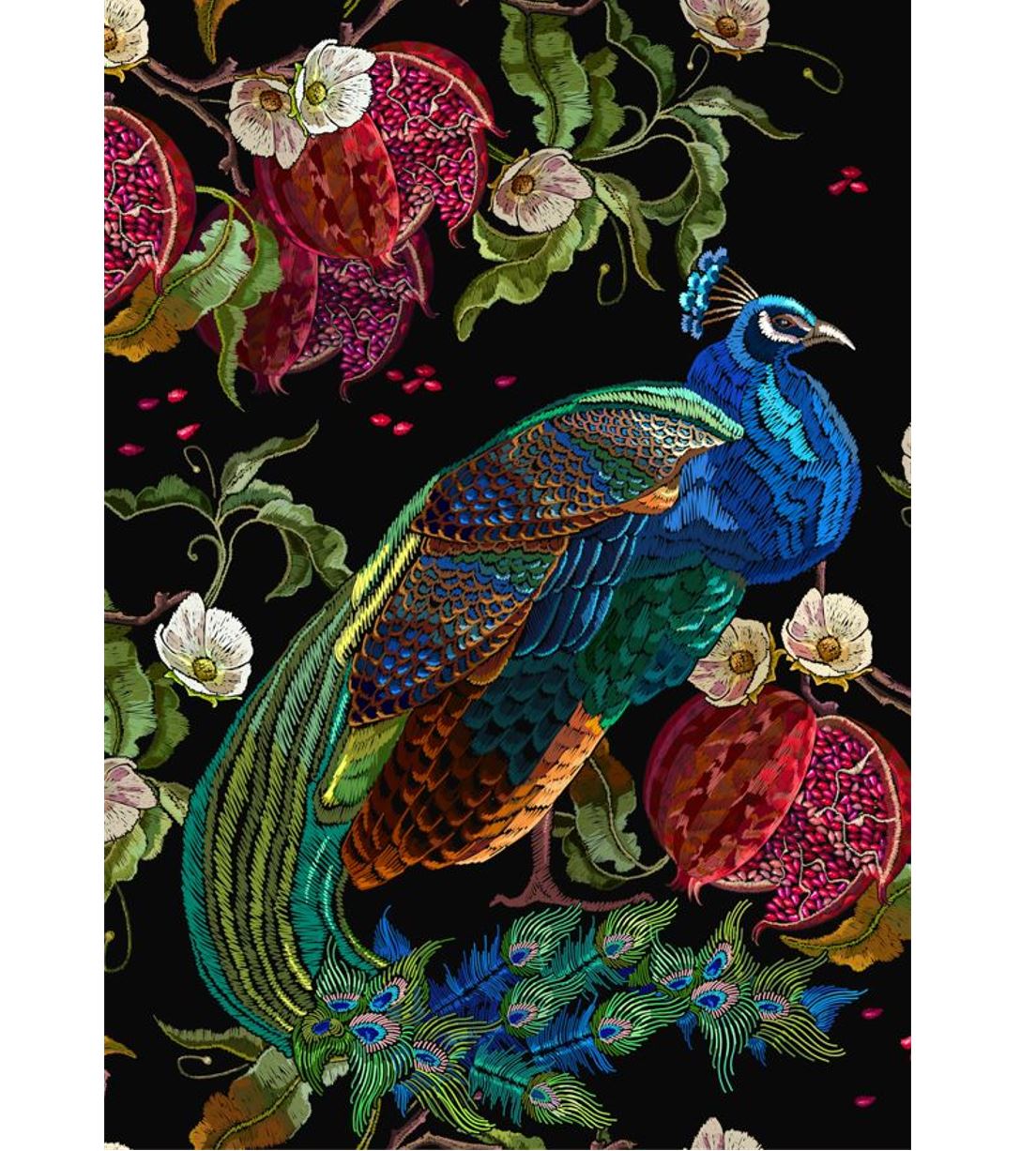 Reversed Peacock - Decoupage Papier