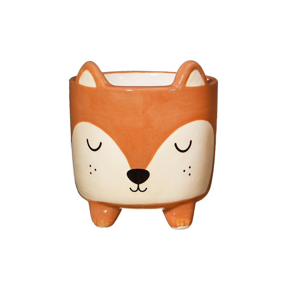 Mini Fuchs Blumentopf auf Beinen