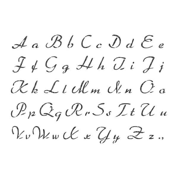 French Script Alphabet