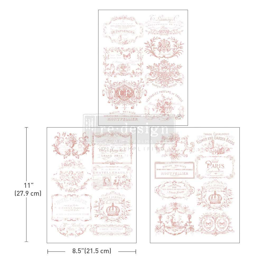 "Vintage Labels III" - Transferfolie ReDesign