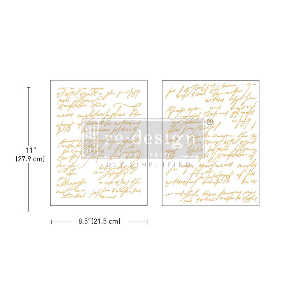"Shimmering Script" A4 - Transferfolie ReDesign