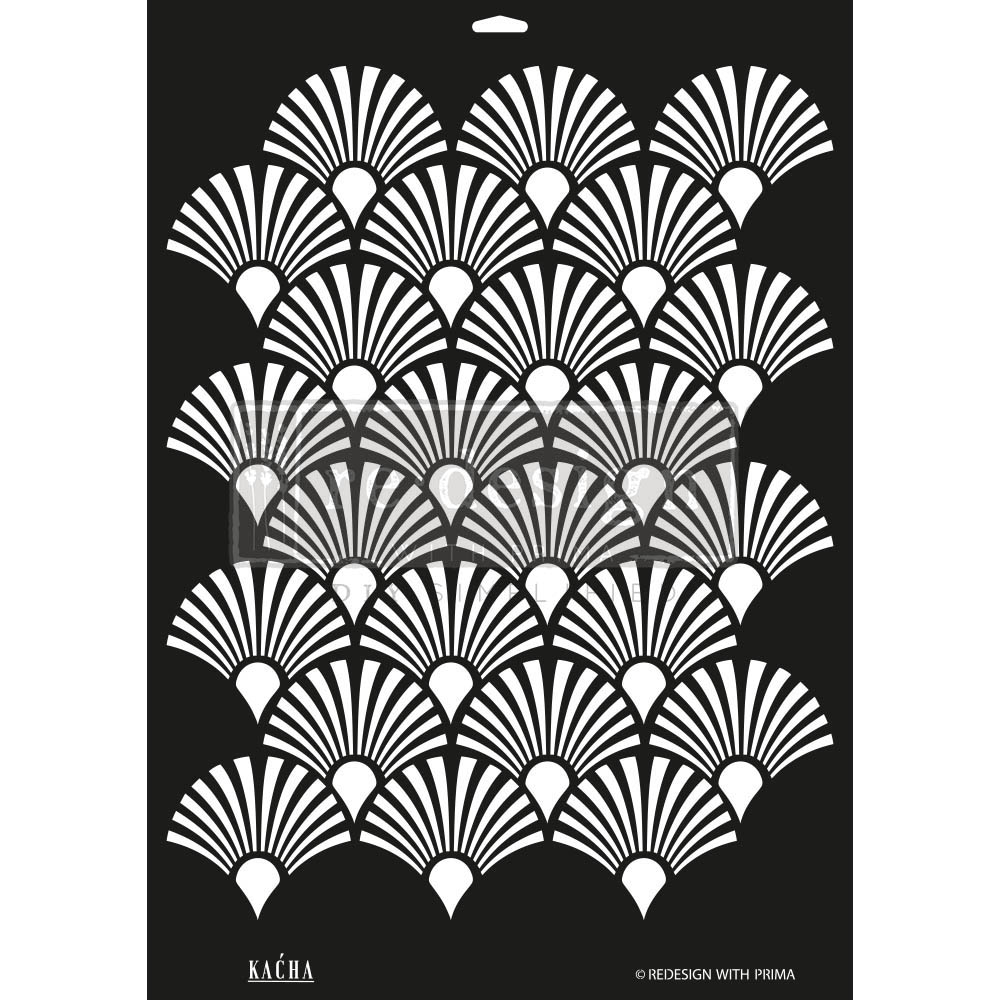 KACHA - Deco Peacock  - Wandschablone