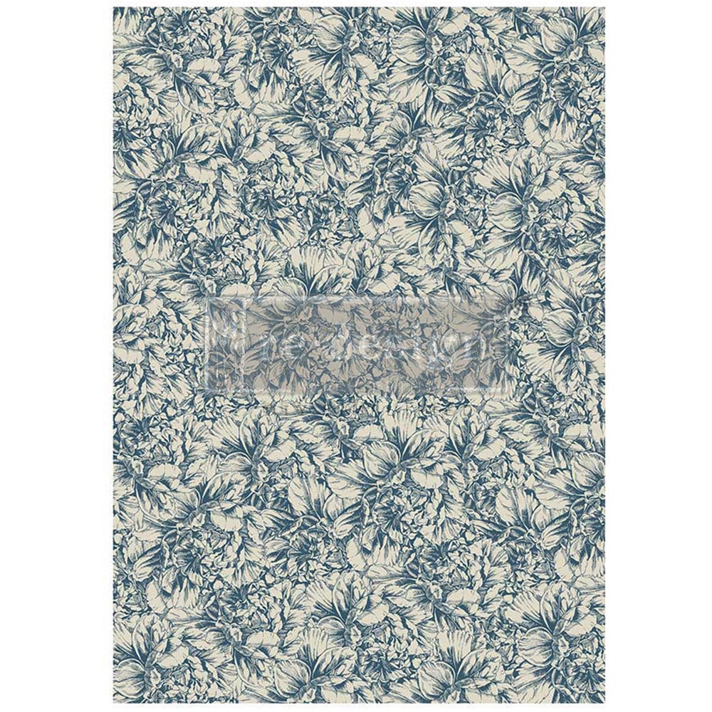 "Blue Wallpaper" - A1 Decoupage Fiber Paper
