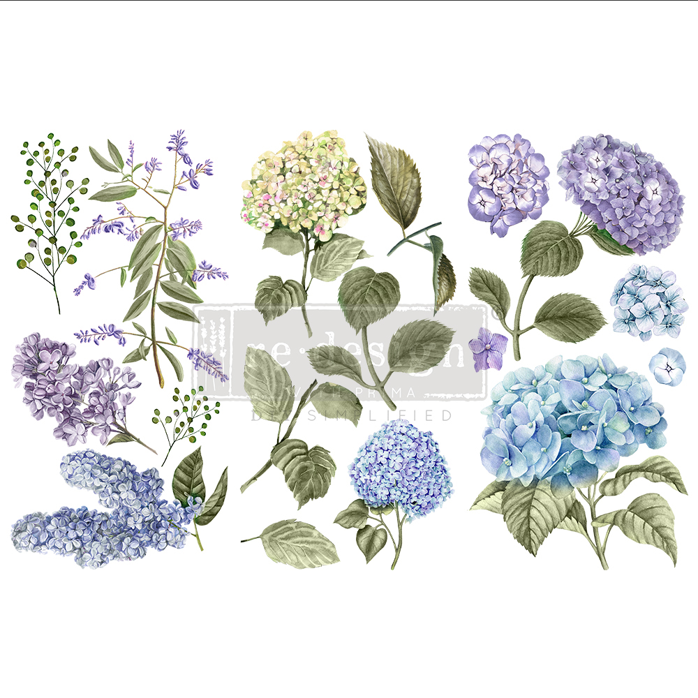 "Mystic Hydrangea" - Transferfolie ReDesign