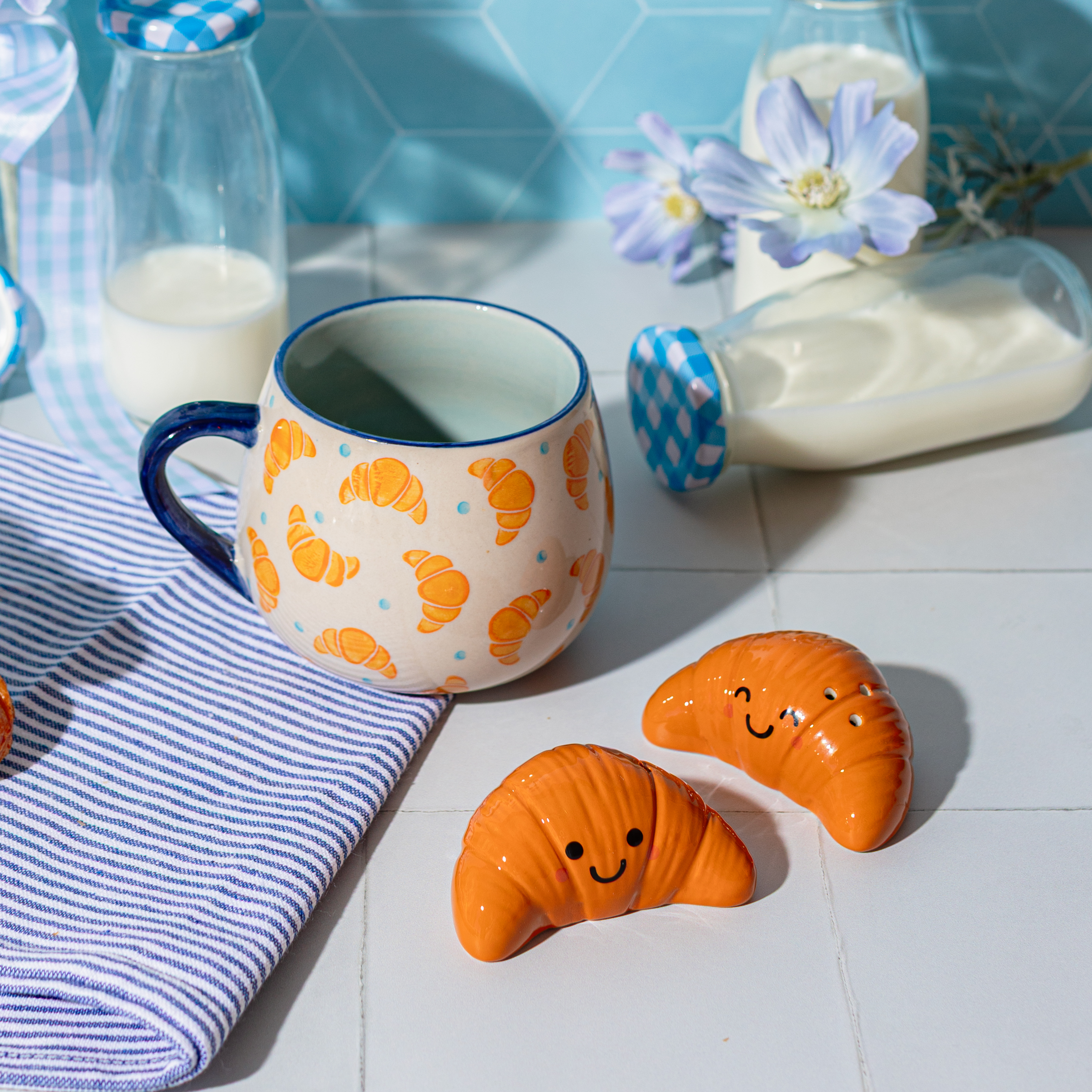 Croissant-Stempel Tasse