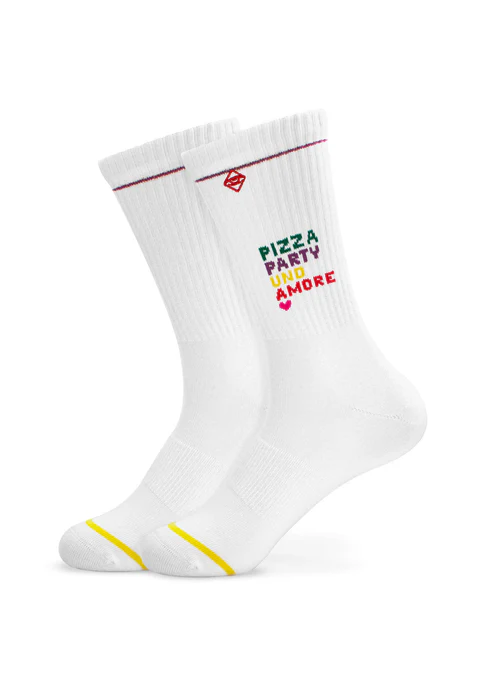 Tennissocken "Pizza, Party & Amore"