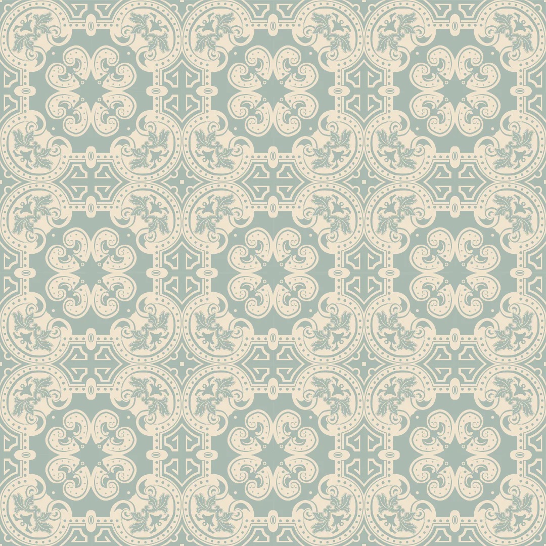 Moroccan Tile - Mint Tissue Paper